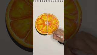 Real vs. Fake Orange Drawing #art #shorts