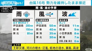 八丈島が暴風域　関東甲信などが強風域　台風16号(2021年10月1日)