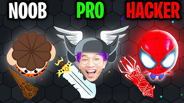 Can We Go NOOB vs PRO vs HACKER In EVOWARS.IO!? (MAX LEVEL!)
