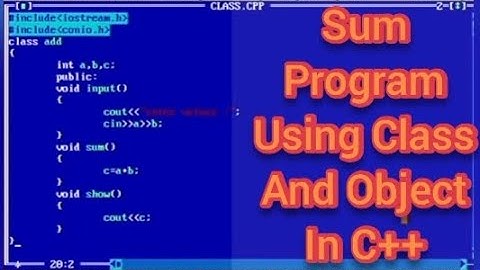 C++ program to add two numbers using class  sum of two numbers using classes in c_Rk Vats Haryana.