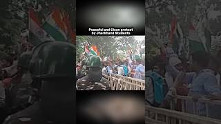 Peaceful and Clean protest by Jharkhand students 😃|| #shorts #military #viralshorts
