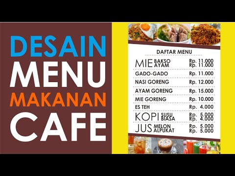  Cara  Membuat Daftar Menu  Cafe  Sederhana Desain  CorelDraw 