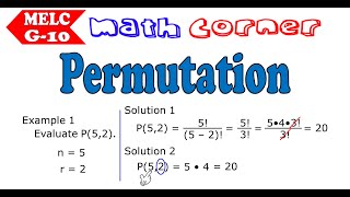 Permutation | Grade 10 | Math Corner