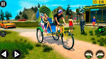 Bicycle Tuk Tuk Auto Rickshaw : New Driving Games Android Game play 2023
