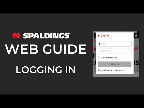 Spaldings Web Guide: Logging In