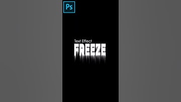 Freeze Text Effect in Adobe Photoshop #shorts #short