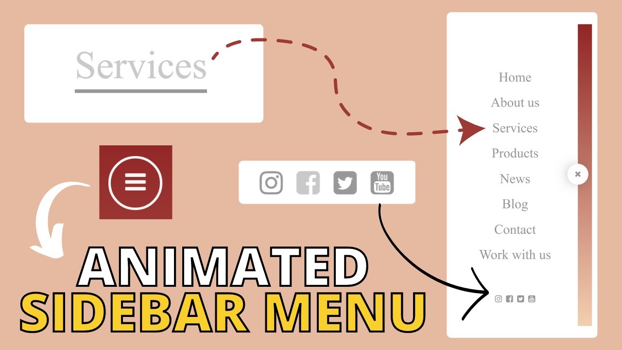 Learn How to Create a Sidebar Menu with HTML and CSS - YouTube