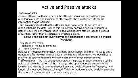 CS308 Attacks a General & Technical view & Active and Passive Attacks By Manoj Paliwal GPC Dungarpur