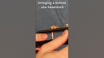 How to string a slot headstock #ukuleletutorial #ukulelestrings