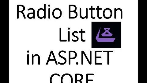Create RadioButtonList, Get selected value From RadioButtonList in ASP.NET Core