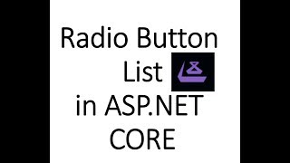 Create RadioButtonList, Get selected value From RadioButtonList in ASP.NET Core