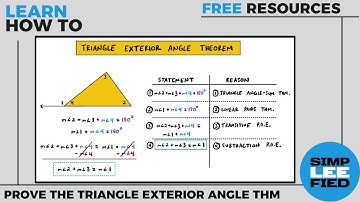 How to Prove the Triangle Exterior Angle Theorem [2 Column Proof]
