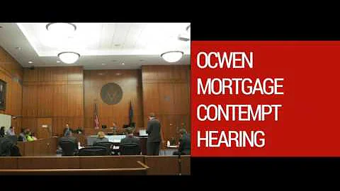 Ocwen Mortgage Contempt Hearing