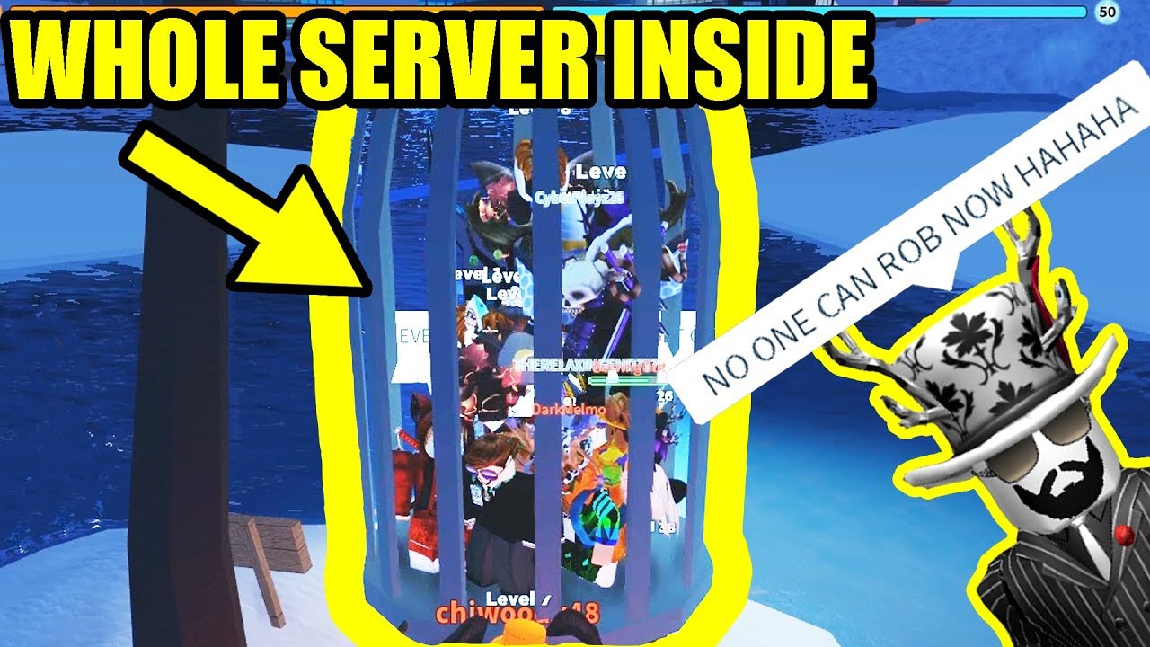 Asimo Caged The Entire Server Roblox Jailbreak Winter Update - myusernamesthis roblox character