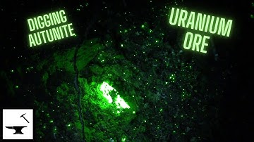 Uranium Autunite - UV Black Lights At The Old Uranium Mine