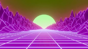 Purple Retro Grid 3D Loop 1 Hour Loop | 4K Background Video