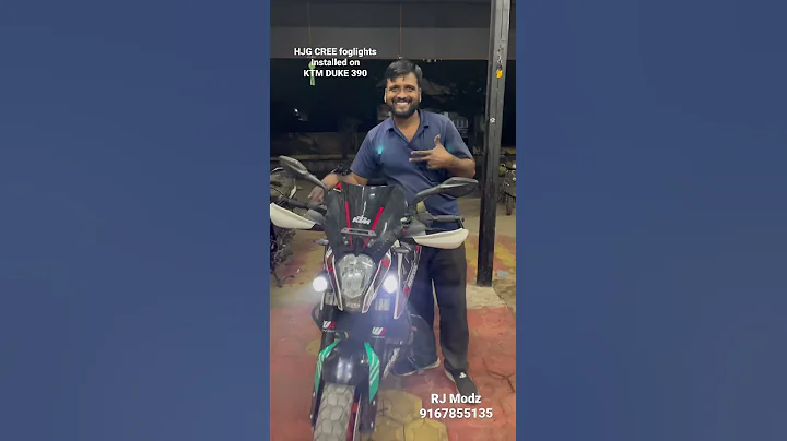 HJG CREE foglights installed on KTM DUKE 390