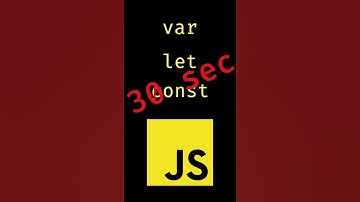 JS - var, let & const in 30 seconds #shorts