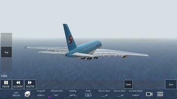 Infinite Flight soft landing (Korean air a380)