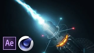 картинка: Плазменная sci-fi пушка в Cinema 4D и After Effects