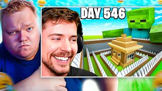 картинка: Выживи 1000 Дней, Выиграй $100,000 MrBeast Gaming. Т2Х2 НАРЕЗКА РЕАКЦИИ