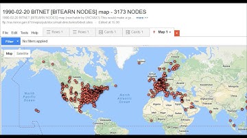 1990-02-20 BITNET [BITEARN NODES] map - 3173 NODES