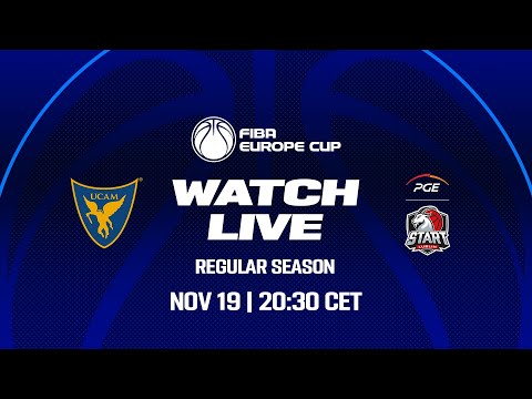 LIVE - UCAM Murcia v PGE Start Lublin | FIBA Europe Cup 2025-26 | Regular Season