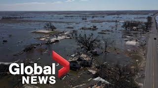 Hurricane Delta leaves streets flooded in Louisiana