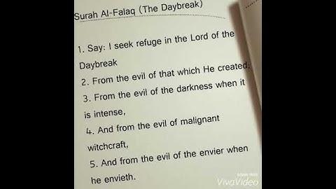 تعلم الانجليزية عبر القرآن الكريم ( الفلق)