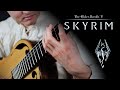 Skyrim main theme dragonborn classical guitar  bard style