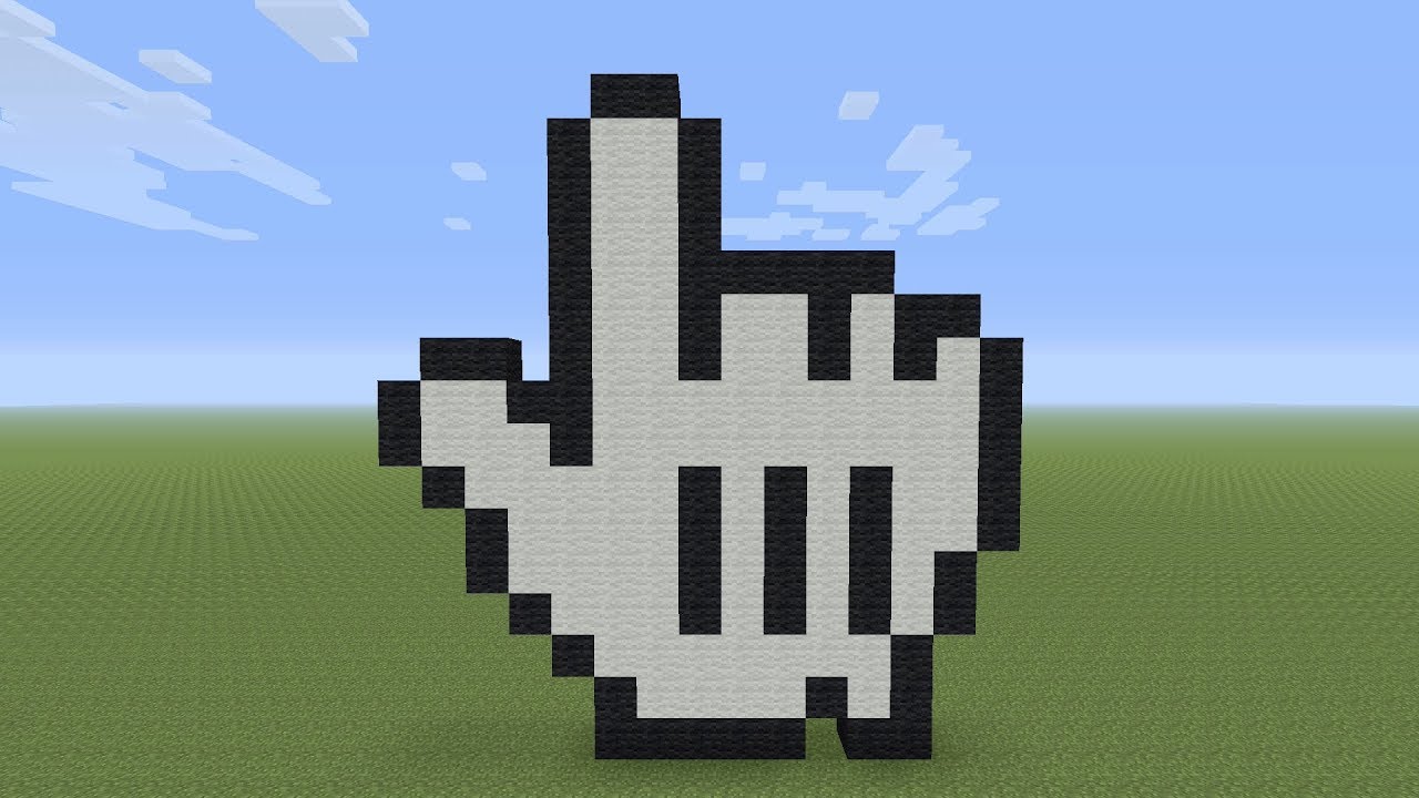 Minecraft Pixel Art - Disney Cursor - YouTube