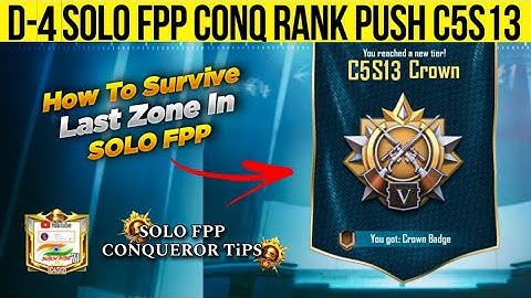 Solo fpp conqueror Tips | Solo fpp rank push C5S13 #solofppconqueror #solofpprankpushtoconqueror