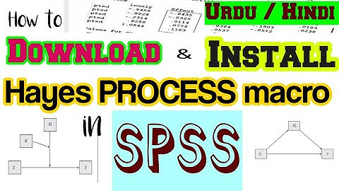 Hayes PROCESS macro installation and Use in SPSS | Urdu/Hindi guide