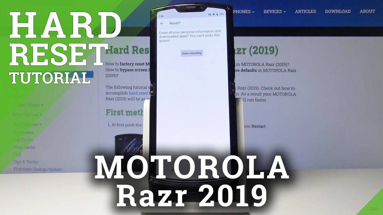 How To Factory Reset MOTOROLA Razr 2019 Delete Personal Data How To Factory Reset MOTOROLA Razr 2019 Delete Personal Data