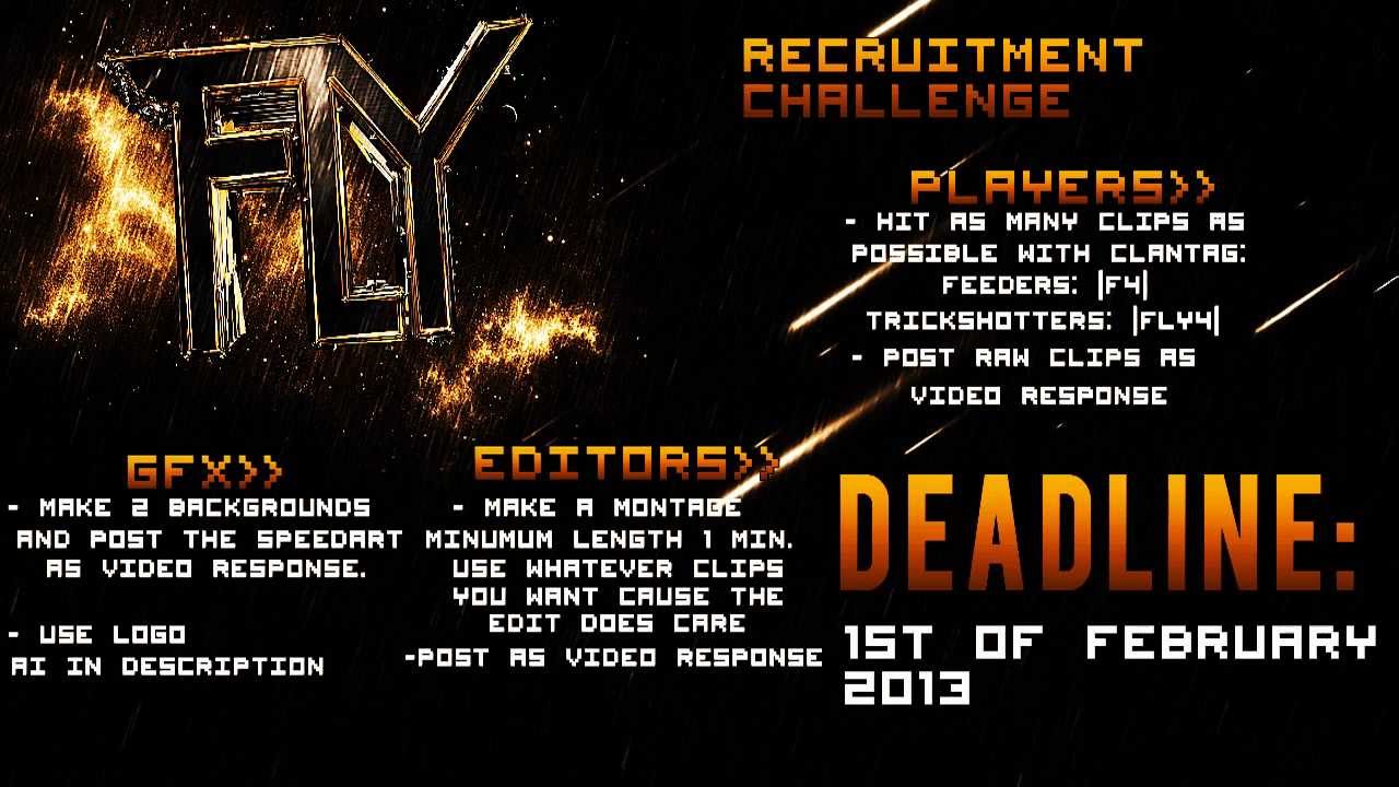 Fly™ PS3 Recruitment Challenge! (Players, Editors, GFX)