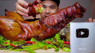 BAKED BONELESS PIG´S HEAD | UNBOXING SILVER PLAY BUTTON | 100K SUBSCRIBER