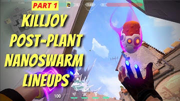 Killjoy post-plant nanoswarm lineups for Ascent, Split & Bind | KJ Lineups #valorant #kj #killjoy