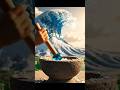 god crushes tsunami #asmr #satisfying #aiart #oddlymesmerizing  #glassfruit #mukbang #godofwar