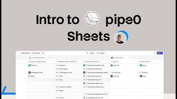Clay-like data enrichment with pipe0 Sheets. Find company and people data.