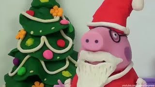Pig George E Peppa Pig Ganhando Presentes De Natal Do Papai Noel. Disneysurpresa