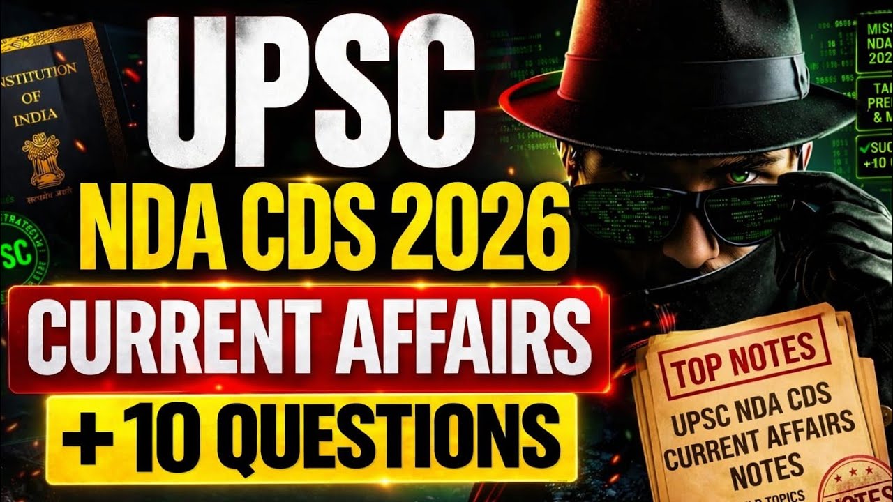 Unseen Current Affairs | NDA CDS 01 2026 | #cds12026 #nda2026 # ...