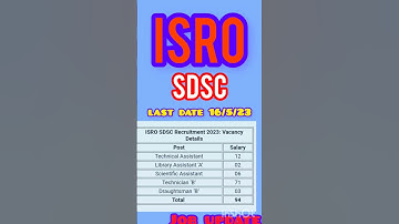 isro sdsc apply now//#isro #sdsc #viral #viralvideos #latest #ytshorts #ytstudio #jobupdate #reels