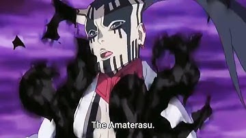 sasuke uses amaterasu on jigen