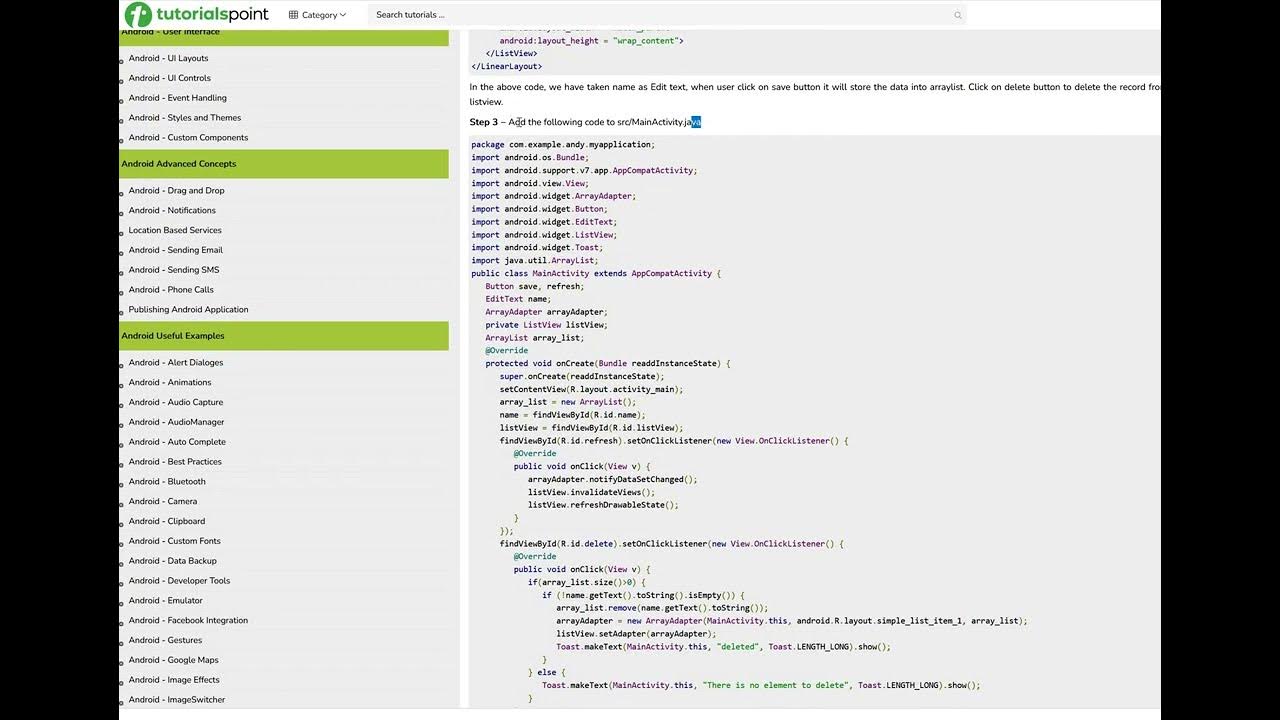 Android App To Do list Add Remove Java YouTube