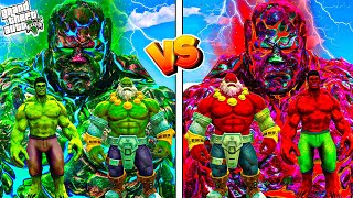 GTA 5 : SHINCHAN Growing BIGGEST GREEN & RED HULK FAMILY In GTA 5 ! (GTA 5 Mods)