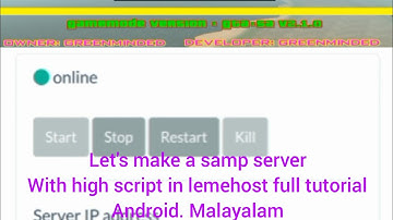 How to make a samp server in android⚡lemehost with ccrp script full tutorial Malayalam💥🔥Free