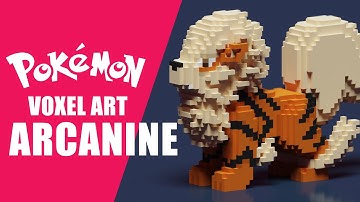 Pokémon Arcanine - Voxel art