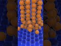 Physics Simulation Spheres Falling Into Order #satisfying #3d #shorts