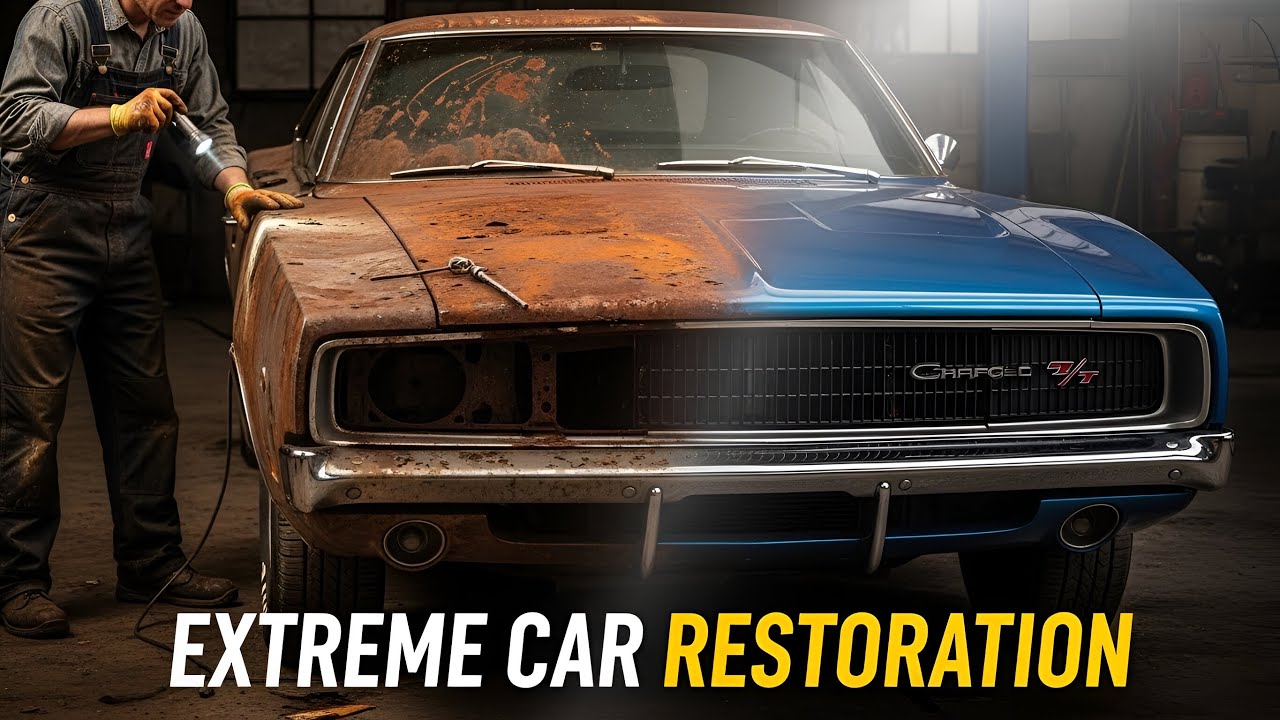 ASMR Car Restoration! Full Restoration of a 1969 Dodge Charger R/T from Total Disrepair to New