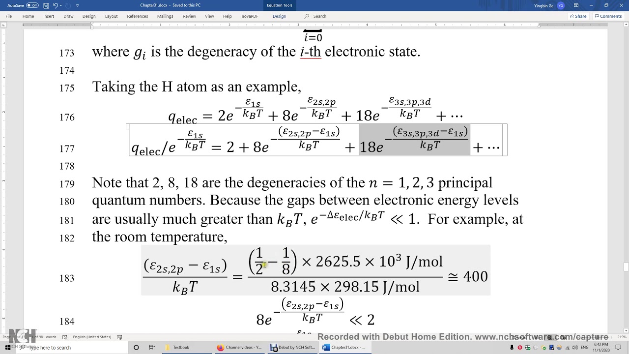 31 9 Electronic Partition Function YouTube